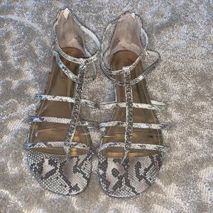 Jennifer Lopez Sandals - Size 7.5 - Multicolor Snake Skin